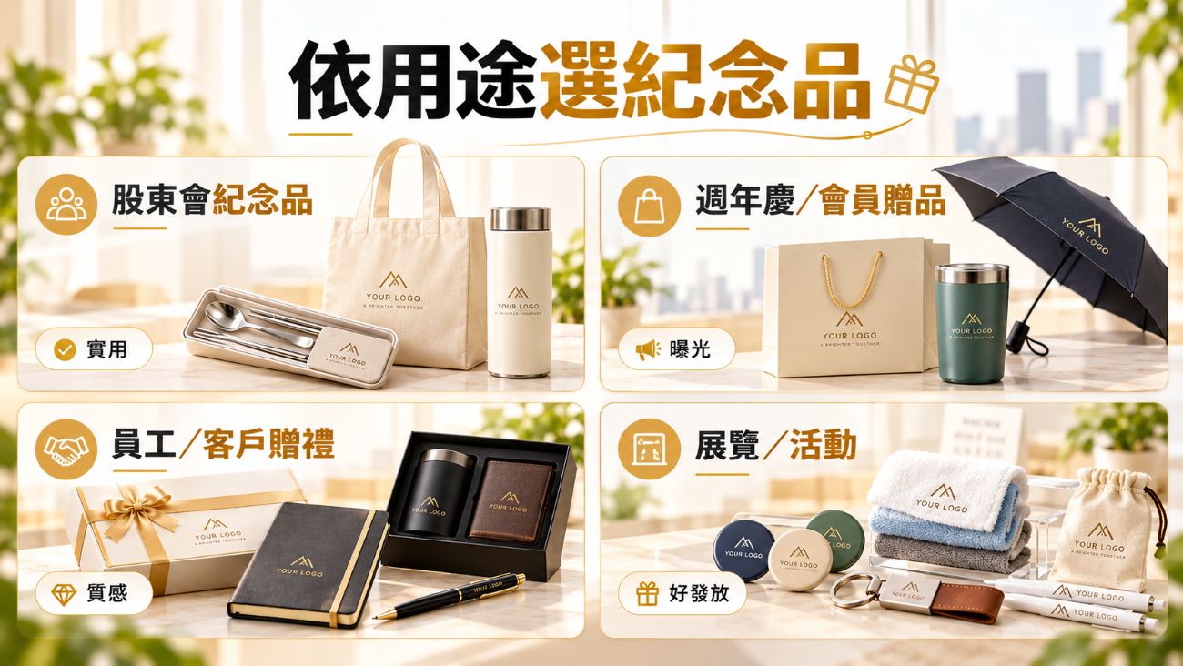依照用途的紀念品客製化方向推薦