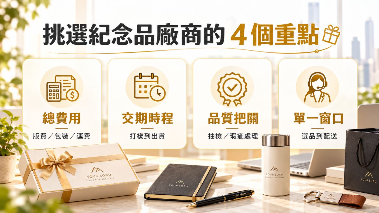 挑選製作紀念品廠商的重點