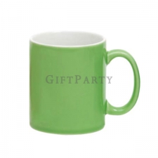 Two-color glazed straight cup (green)