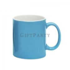 Two-color glazed straight cup (light blue)