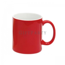 Two-color glazed straight cup (red)