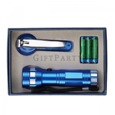14LED glare aluminum flashlight & set nail clipper
