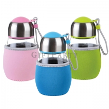 Penguin glass cup + diving cloth cover