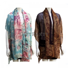 Custom full color chiffon scarf - extra long scarf