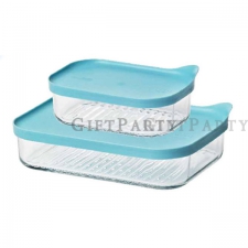 Oil-reducing tempered glass microwave preservation box 2 int