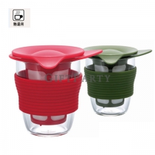 Heat-resistant glass tea cup insulated teacup