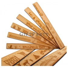 Customized advertising ruler wooden dense board ruler 30cm w