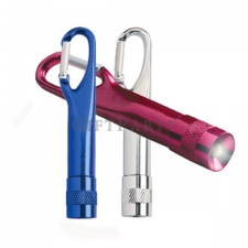 LED flashlight with carabiner