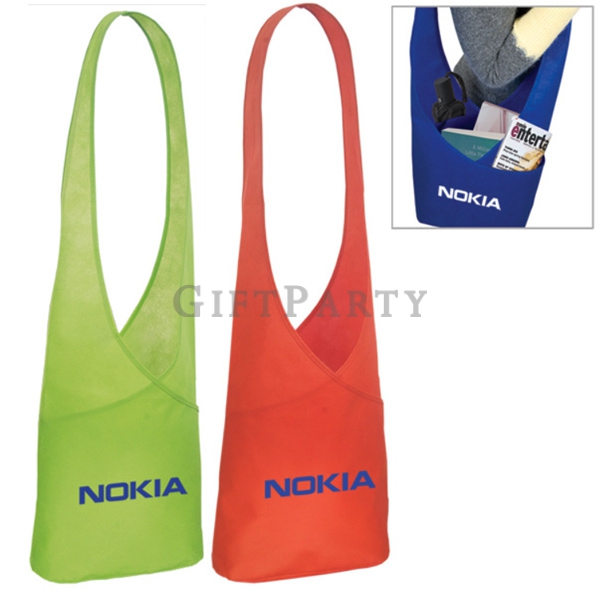 客製環保袋,不織布環保袋斜揹袋,展場贈品,Non-woven laser environmental protection bag, non-woven environmental protectio
