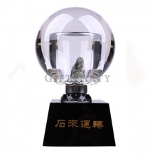 銀行禮品石來運轉水晶座