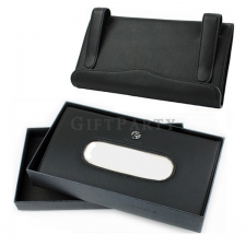 Car leather face box sun visor