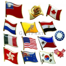 Metallic paint flag badge badge