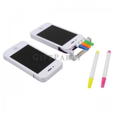 Iphone mobile phone shape 5 color fluorescent pen set
