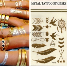 Party metal tattoo stickers hot stamping stickers can be cus