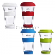 Double heat-resistant glass water cup