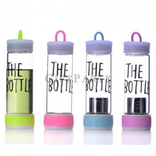 Creative glass bottle with bottle mesh 320ml