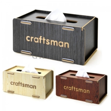 Wooden carton storage box tissue box