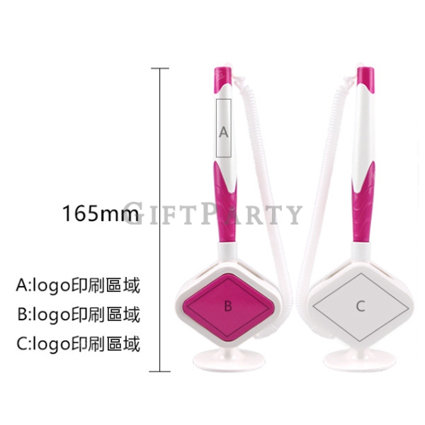 客製廣告筆-櫃台筆黏桌筆廣告筆2