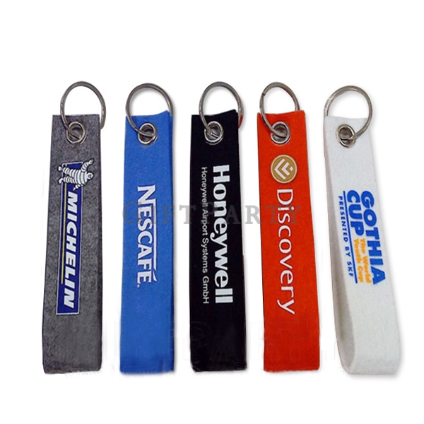 Custom felt key ring key chain,便宜贈品,定制毛氈鑰匙圈鑰匙鍊掛件