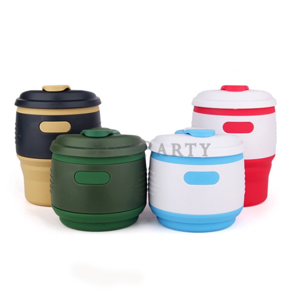 客製化禮品,贈品,紀念品,禮贈品-硅膠折疊咖啡杯伸縮杯