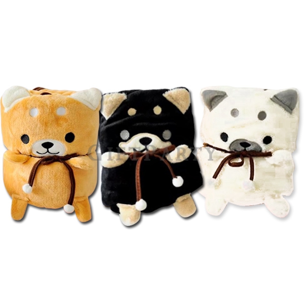 柴犬毯,狗年贈品,狗年禮品,狗年紀念品,三色柴犬卷毯,動物卷毯,