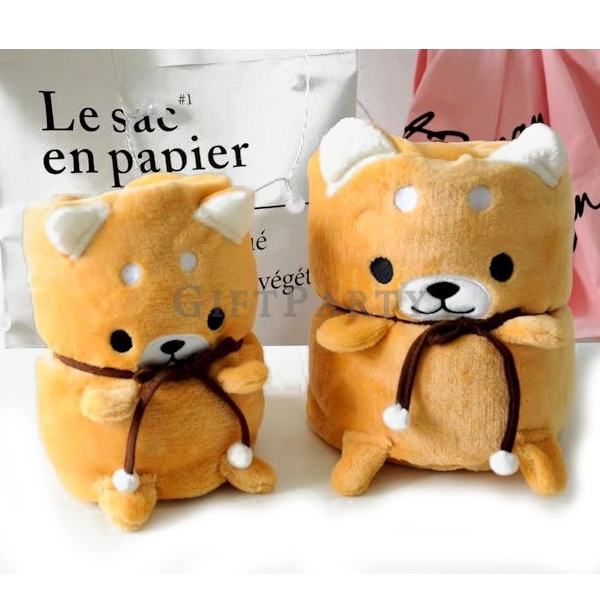 柴犬毯,狗年贈品,狗年禮品,狗年紀念品,三色柴犬卷毯,動物卷毯,赤柴毯,