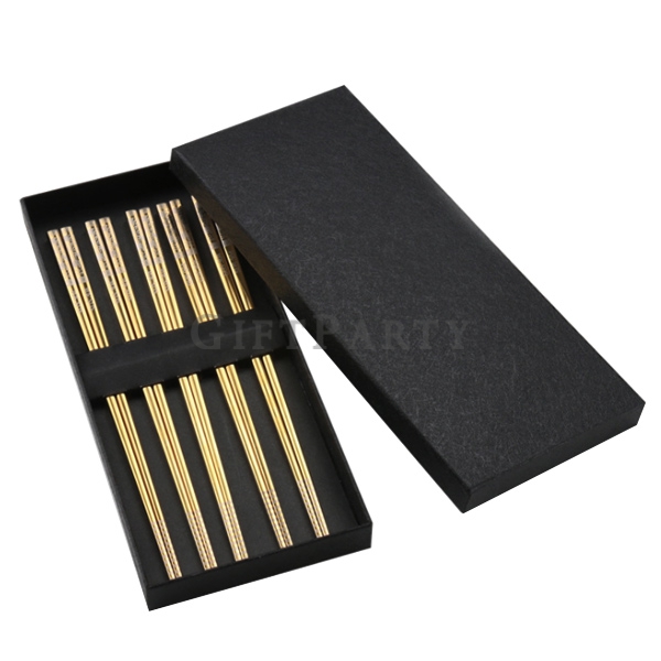 銀行贈品,禮品,贈品,禮贈品,股東會贈品,品牌贈品,-304不鏽鋼金色筷組(5入)