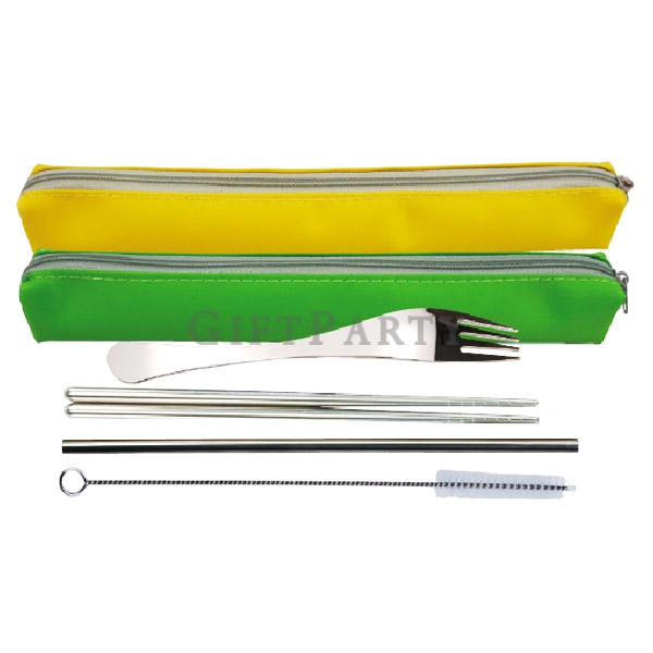 304吸管餐具四件套304 stainless steel straw cutlery four-piece set,禮品,股東會贈品,環保贈品,