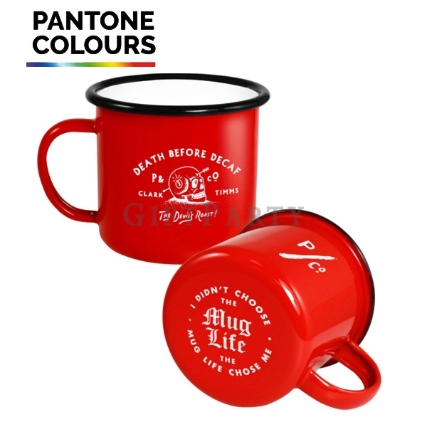 禮品,贈品,廣告贈品,宣傳品,客製廣告杯,紅杯,紅色贈品,客製PANTONE烤花搪瓷杯4