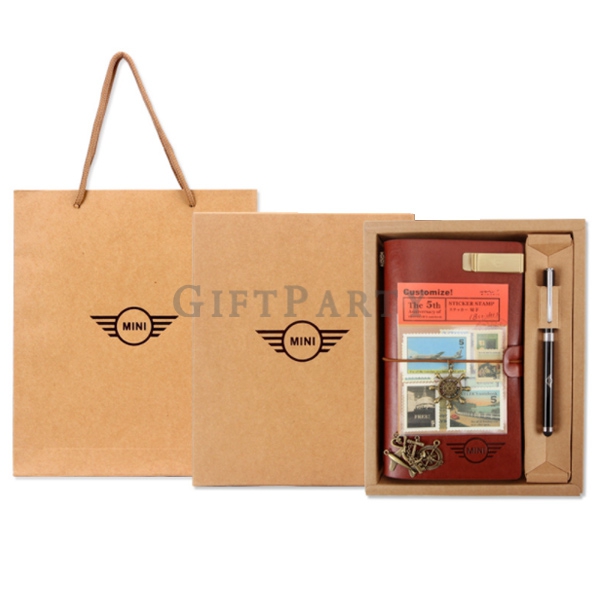 MINI COPPER贈品,汽車贈品,生日禮-復古記事本定制, Advertising gifts