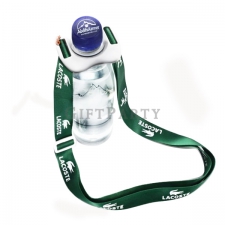 Beverage advertising bottle holder lanyard