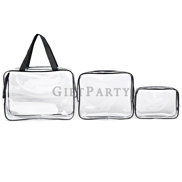 禮品,贈品,夏日贈品,百貨贈品,企業贈品,透明PVC化妝包盥洗包手提包三件套