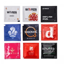 Square advertisement wet wipes