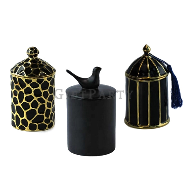 VOUGE禮品,時尚贈品,精品品牌贈品,百貨禮品,外銷禮品,高質量陶瓷蠟燭罐帶蓋蠟燭