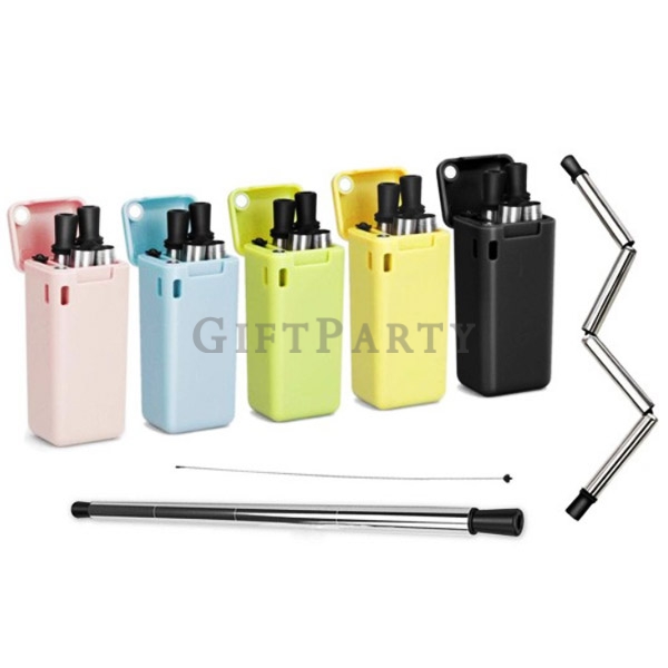 Folding stainless steel straw-不鏽鋼折疊吸管,環保禮品,創意禮品,設計禮品,新款贈品,