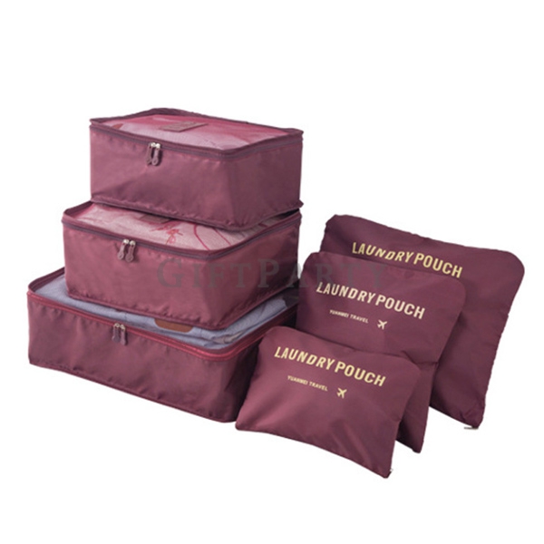 6 piece set Travel clothes storage bag-旅行收纳袋6件組,客製化禮品,時尚贈品,商務禮品,股東會贈品,股東會紀口,粉紅色收納包,禮品,贈品,
