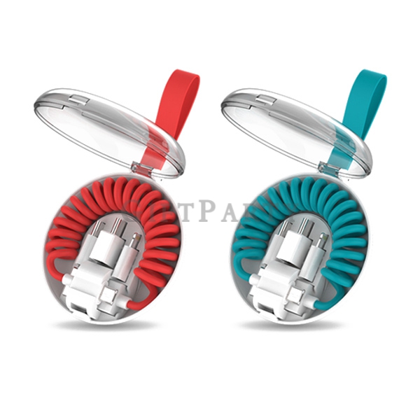 Advertising gifts, boutique gifts, custom logo gifts,多合一數據線轉接頭彈簧充電線