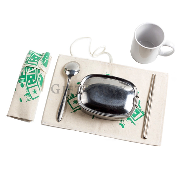 Canvas cutlery bag,Placemat-帆布餐具布包,餐墊,餐具包,文創禮品,文創贈品,文創設計,
