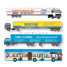 Bus shaped pvc pp plastic flexible ruler