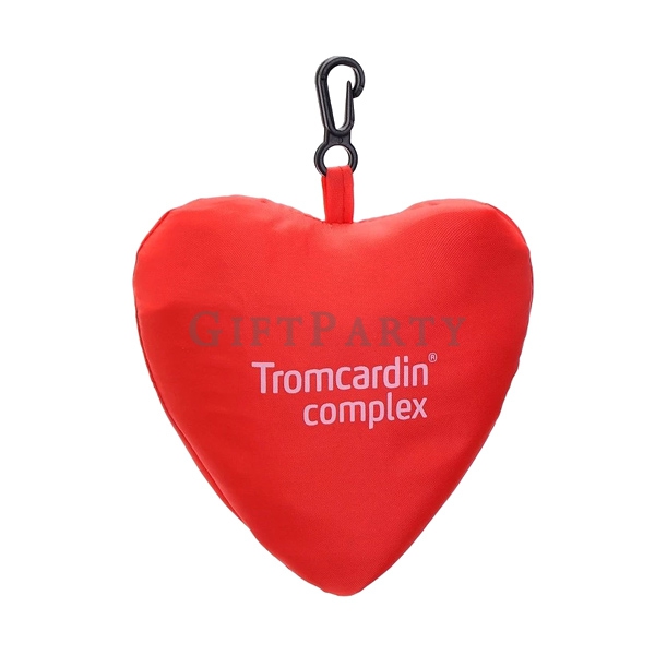 Heart-shaped folding shopping bag,心型折疊購物袋,愛心造型環保袋,心型贈品,心型禮品,企業禮品,