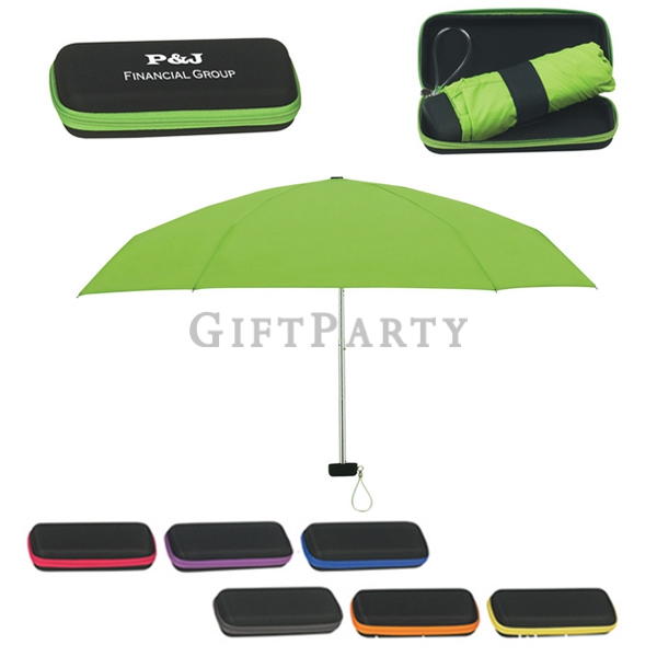 Five fold umbrella with Eva Case,鋁合金超輕五折傘可配EVA盒