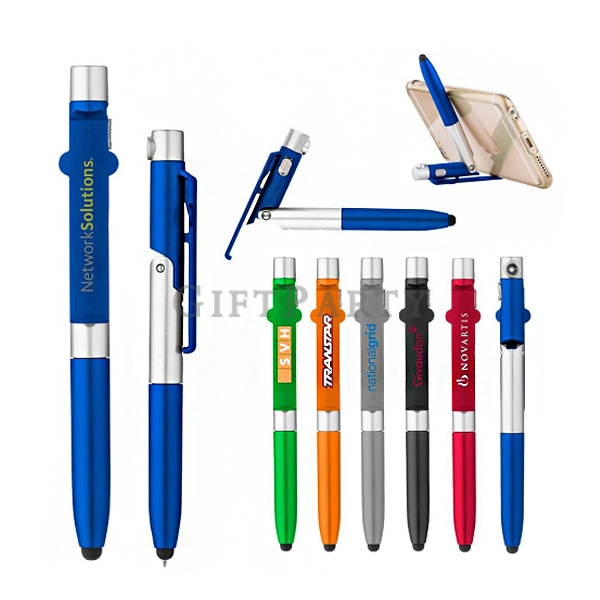 廣告禮品,促銷禮品,客製LOGO贈品,紀念品定制,客製化禮品,廣告贈品定制,股東會紀念品,股東會贈品,折疊手機支架電容筆帶電筒, Folding mobile phone seat touch lig