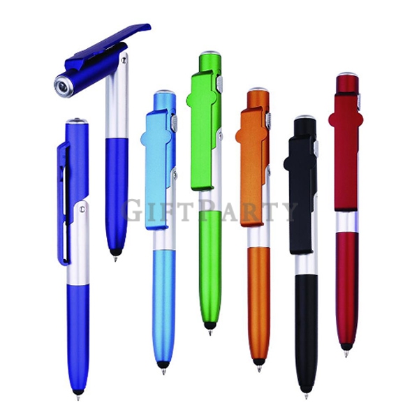 廣告禮品,促銷禮品,客製LOGO贈品,紀念品定制,客製化禮品,廣告贈品定制,股東會紀念品,股東會贈品,折疊手機支架電容筆帶電筒, Folding mobile phone seat touch lig