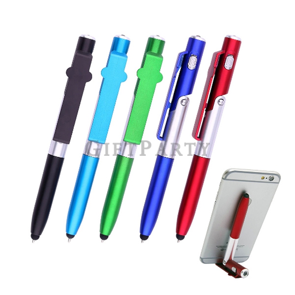 廣告禮品,促銷禮品,客製LOGO贈品,紀念品定制,客製化禮品,廣告贈品定制,股東會紀念品,股東會贈品,折疊手機支架電容筆帶電筒, Folding mobile phone seat touch lig