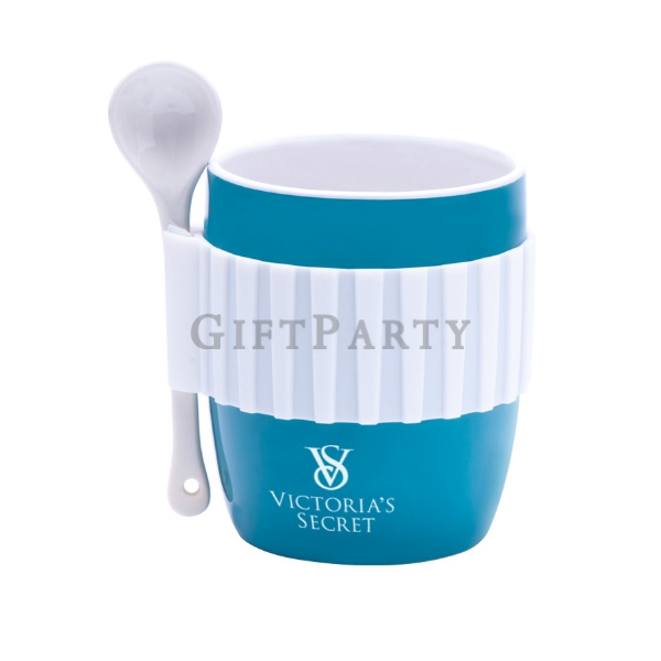 Ceramic cup and silicone insulation sleeve,矽膠隔熱馬克杯帶匙,Advertising gifts,Custom logo gift Corporate Gi