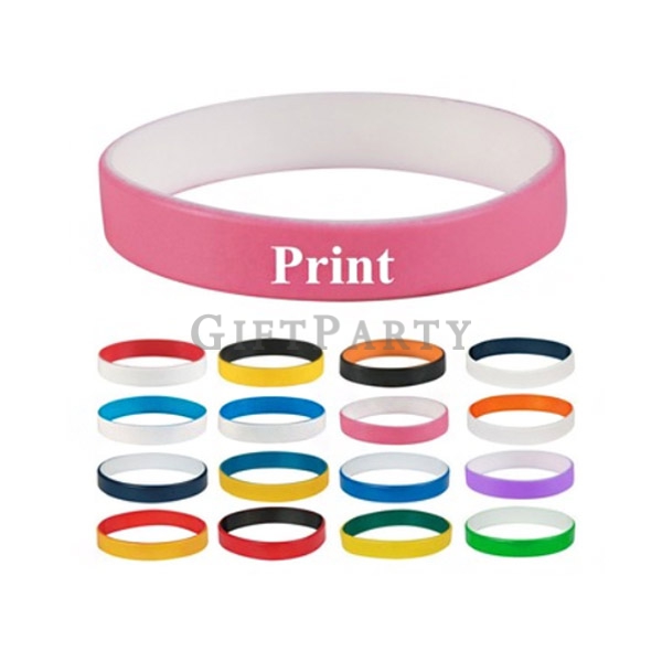 Silicone bracelet inside and outside two-color ,硅膠運動手環內外圈雙色,運動手環,路跑贈品,廣告贈品,促銷贈品,馬拉松贈品,矽膠手環,Sports br
