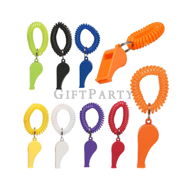 custom spring ring coil wrist band whistle,選舉贈品,30元贈品,便宜贈品,廣告贈品,兒童安全贈品,女性贈品,塑料哨子彈簧圈, Advertising gi