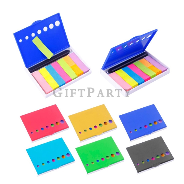 colorful sticker card notepaper holder,客製便條紙,客製memo,銀行贈品,廣告贈品,便條紙盒,展場贈品,七色便條盒MEMO盒, Advertising gift