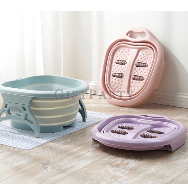 Collapsible plastic folding foldable footbath basin,foot wash basin,footbath bucket-可折疊泡腳桶按摩腳底足浴,去體內