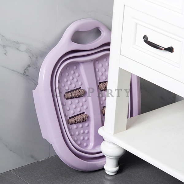 Collapsible plastic folding foldable footbath basin,foot wash basin,footbath bucket-可折疊泡腳桶按摩腳底足浴,去體內